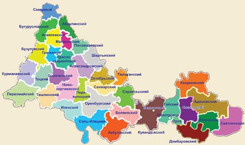 Карта: Оренбургская область