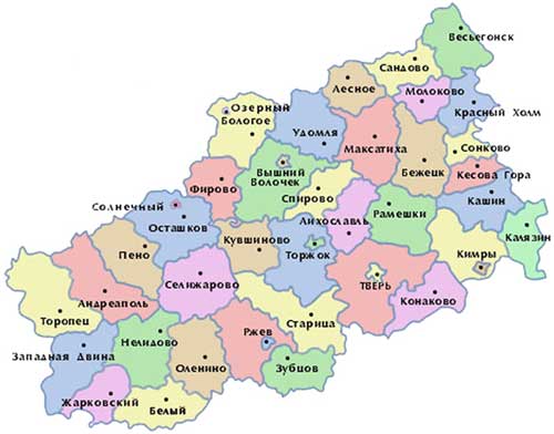 Карта: Тверская область